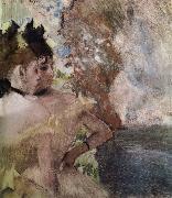 Edgar Degas The Female actress in the background oil painting on canvas